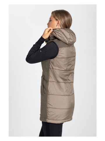 super.natural Hybride bodywarmer "Combustion" taupe