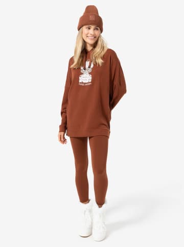 super.natural Hoodie "Snow Cat" in Hellbraun