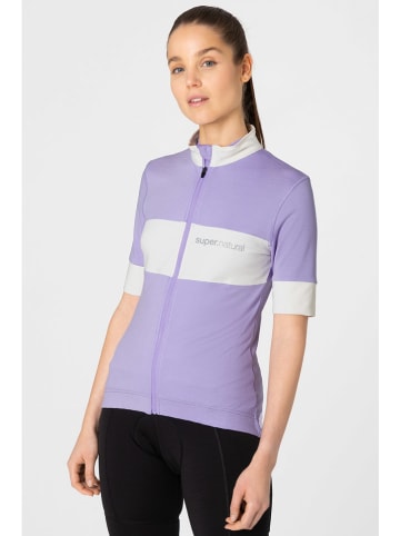 super.natural Koszulka kolarska "Grava" w kolorze lawendowym