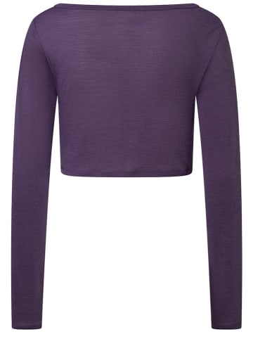 super.natural Koszulka ''Wrap'' w kolorze fioletowym do jogi