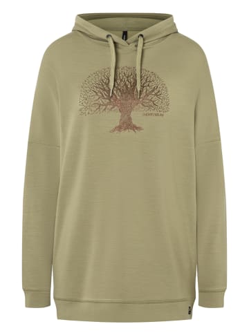 super.natural Hoodie "Feel Good Tok" kaki