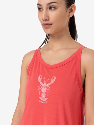 super.natural Sukienka "Relax Lobster" w kolorze czerwonym