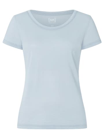 super.natural Koszulka "Midsummer" w kolorze błękitnym