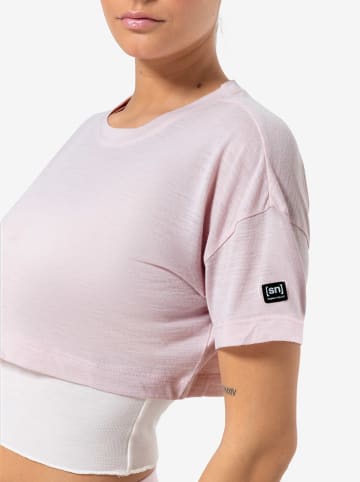 super.natural Trainingsshirt  in Rosa/ Weiß