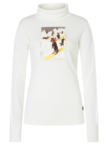 super.natural Rollkragenpullover "Dachshund" in Weiß