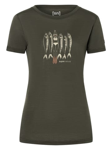 super.natural Koszulka "Copper Sardine" w kolorze khaki