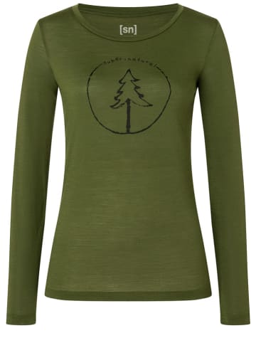 super.natural Koszulka "Bubble Tree" w kolorze zielonym