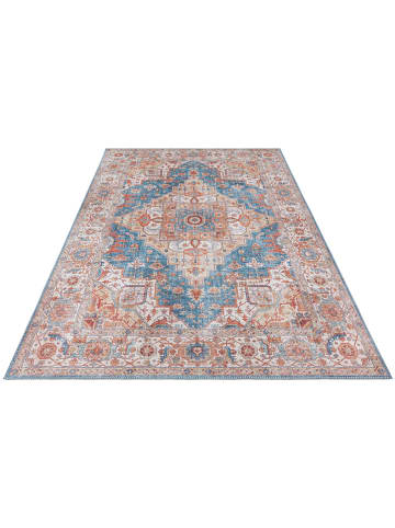 Nouristan Geweven tapijt "Sylla" blauw/rood