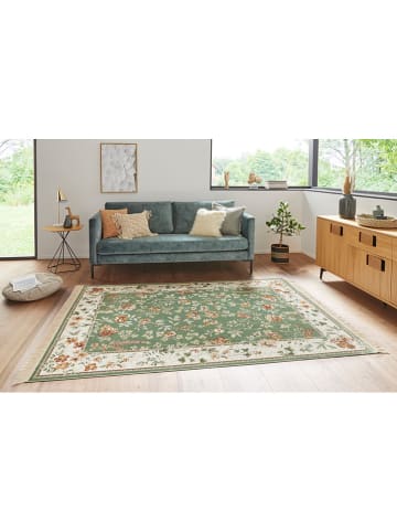 Nouristan Dywan tkany "Oriental Flowers - Samt" w kolorze zielonym