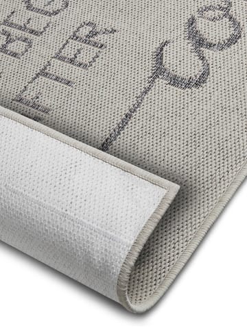 Hanse Home Keukenloper "Life Begins After Coffee" crème/grijs