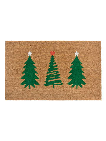 Hanse Home Kokos-deurmat ''Pine Trees'' lichtbruin/groen