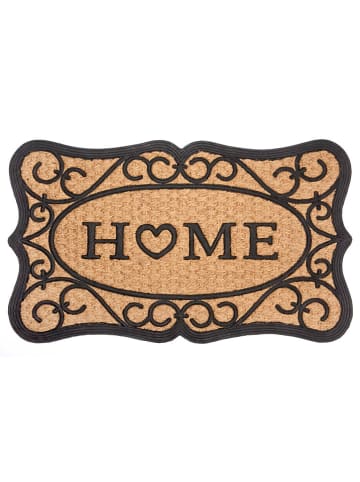 Hanse Home Kokos-Fußmatte "Heart Home" in Hellbraun