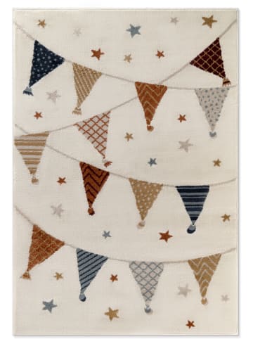 Hanse Home Laagpolig tapitj "Party" crème/meerkleurig