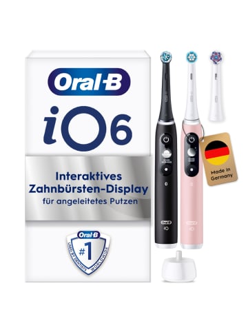 Oral-B 2tlg. Set: Elektr. Zahnbürsten "Oral-B iO Series 6" in Rosa/ Schwarz