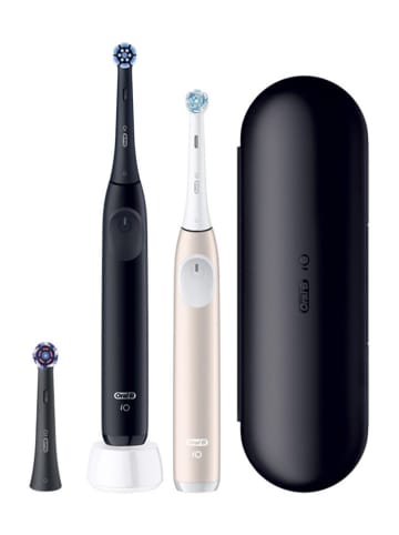 Oral-B 2er-Set: Elektrische Zahnbürsten "iO Series 2" in Schwarz/ Gold