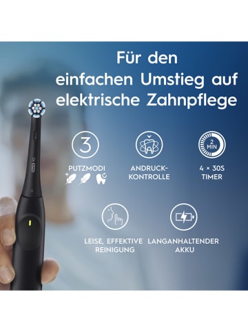 Oral-B 2er-Set: Elektrische Zahnbürsten "iO Series 2" in Schwarz/ Gold