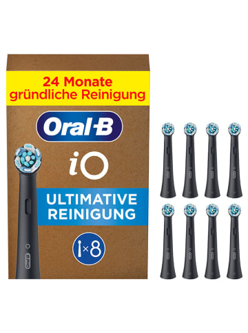 Oral-B 8er-Set: Ersatz-Bürstenköpfe "iO Ultimative Reinigung" in Schwarz
