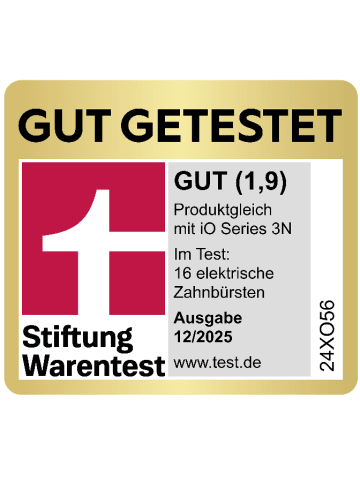 Oral-B 2tlg. Set: Elektr. Zahnbürsten "iO Series 3" in Schwarz/ Hellblau