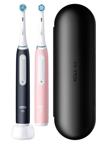 Oral-B 2tlg. Set: Elektr. Zahnbürsten "iO Series 3" in Schwarz/ Rosa