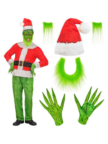 Widmann 6-częściowy kostium "Christmas Monster" w kolorze zielono-czerwonym