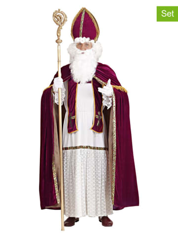 Widmann 5-częściowy kostium "Saint Nicholas" w kolorze bordowo-białym