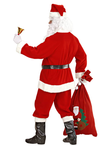 Widmann 9-delig kostuum "Super Deluxe Kerstman" rood/wit