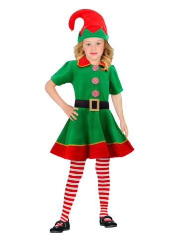 Widmann 3tlg. Kostüm "Santa's Little Helper" in Dunkelgrün/ Rot
