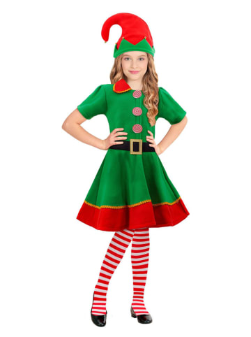 Widmann 3tlg. Kostüm "Santa's Little Helper" in Dunkelgrün/ Rot