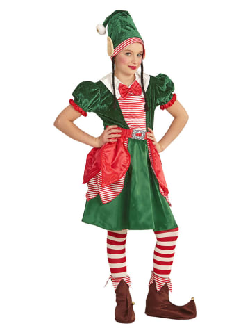 Widmann 2-delige kostuum "Santa's Little Helper" donkergroen/rood