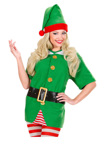 Widmann 3-delige kostuum "Santa's Little Helper" rood/groen