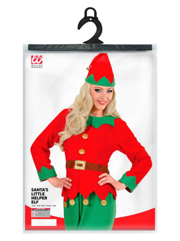Widmann 3-delige kostuum "Santa's Little Helper" rood/groen