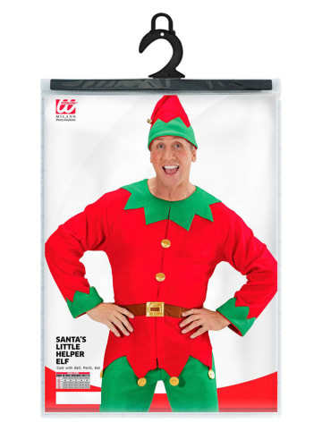 Widmann 3-delige kostuum "Santa's Little Helper" rood/groen