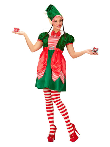 Widmann 2-delige kostuum "Santa's Little Helper" rood/donkergroen