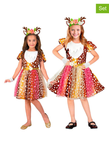 Widmann 3-częściowy kostium "Reindeer" w kolorze brązowo-jasnoróżowo-białym