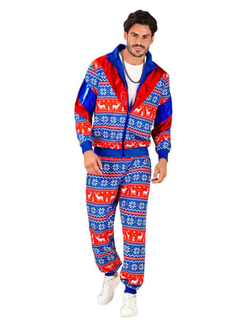 Widmann 2-częściowy zestaw dresowy "Merry Christmas" w kolorze niebiesko-czerwonym