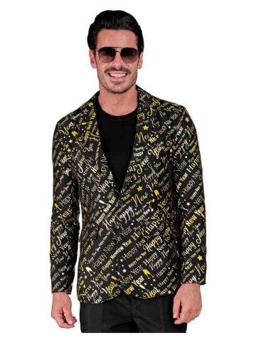 Widmann Blazer "Happy New Year" zwart/goudkleurig