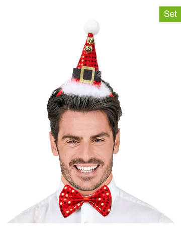 Widmann 2tlg. Accessoires-Set "Mini Santa Claus" - Haarreifen und Fliege in Rot