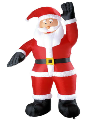 Widmann Aufblasbarer Weihnachtsmann in Rot/ Weiß/ Schwarz - (H)244 cm