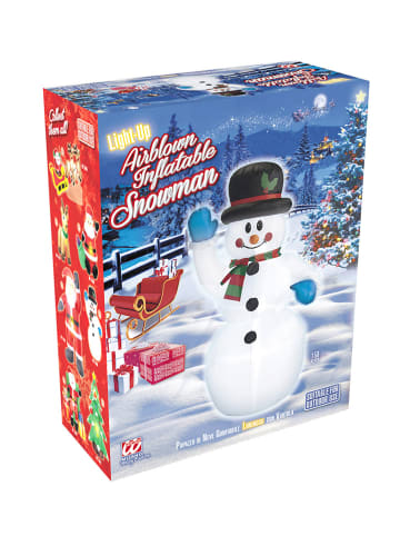 Widmann Opblaasbare sneeuwpop wit - (H)150 cm