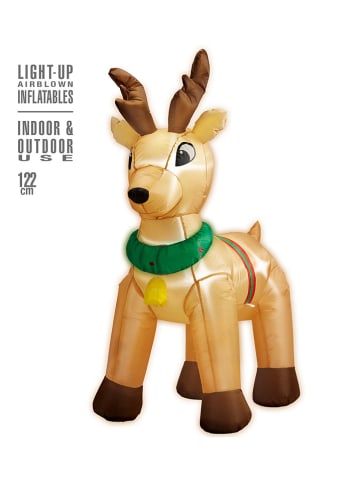 Widmann Dmuchany renifer w kolorze jasnobrązowym - wys. 122 cm