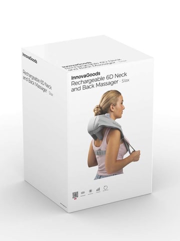 InnovaGoods Masażer karku i pleców 6D w kolorze jasnoszarym - dł. 120 cm