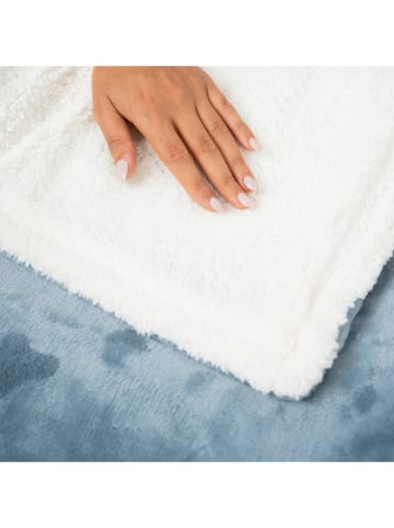 InnovaGoods Elektryczny koc grzewczy w kolorze biało-jasnoszarym - 180 x 130 cm