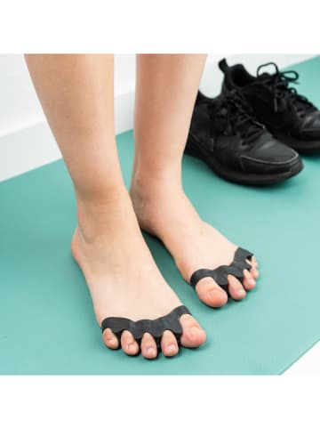 InnovaGoods 4er-Set: Zehenspreizer in Schwarz/ Weiß