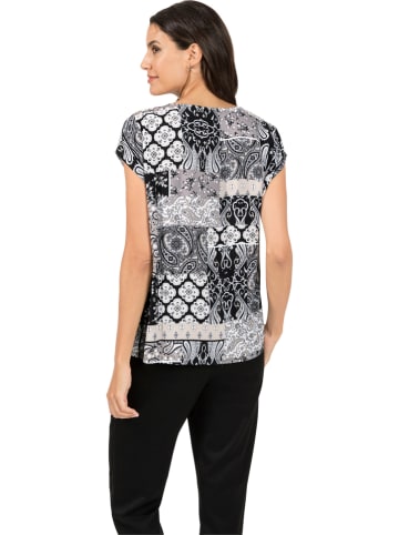 WITT WEIDEN Bluse in Schwarz/ Weiß/ Beige