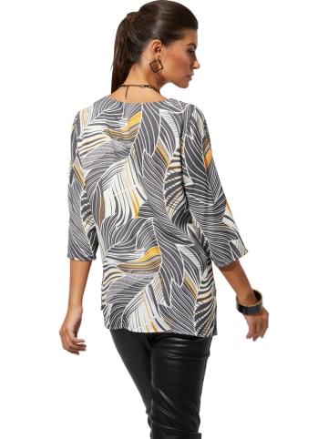 WITT WEIDEN Bluse in Grau/ Weiß/ Ocker