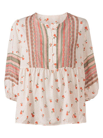 WITT WEIDEN Bluse in Weiß/ Orange/ Khaki