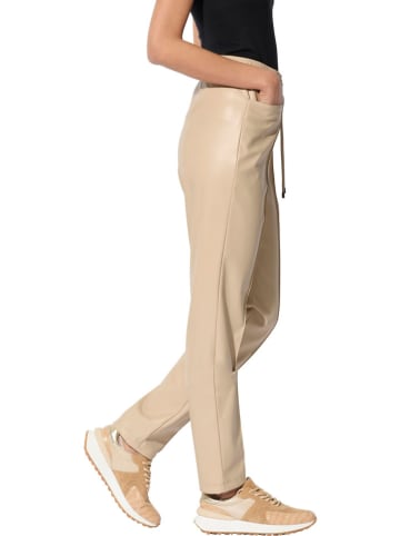 WITT WEIDEN Kunstleren broek beige