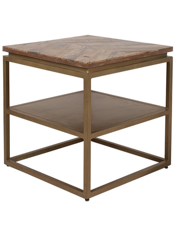 Clayre & Eef Stolik w kolorze złoto-brązowym - 51 x 49 x 51 cm