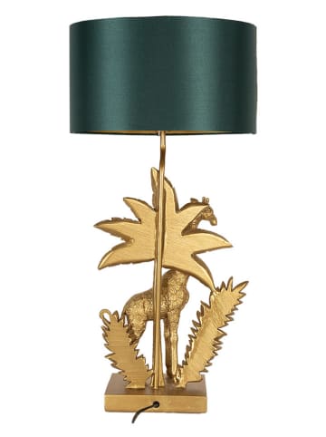 Clayre & Eef Tafellamp "Giraffe" groen/goudkleurig - (B)33 x (H)67 x (D)20 cm