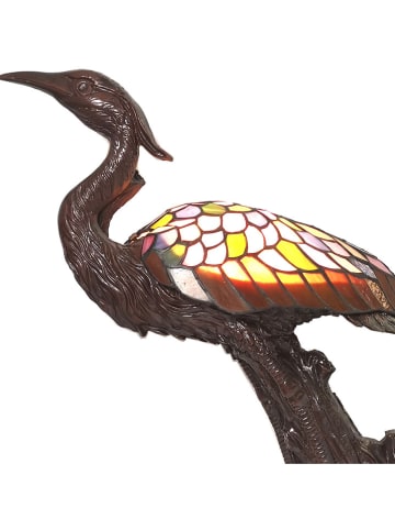 LumiLamp Tischleuchte "Vogel" in Braun/ Bunt - (H)53 cm